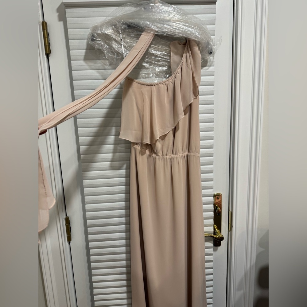 Light tan bridesmaids dress. NWT.